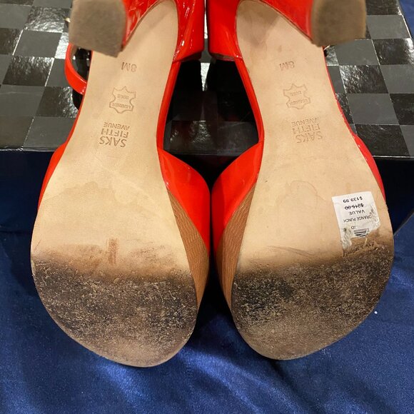 Saks Fifth Avenue Sharlene Orange Punch 8M - Picture 7 of 9